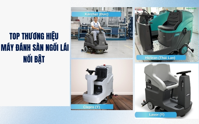 Top thương hiệu máy đánh sàn ngồi lái nổi bật 